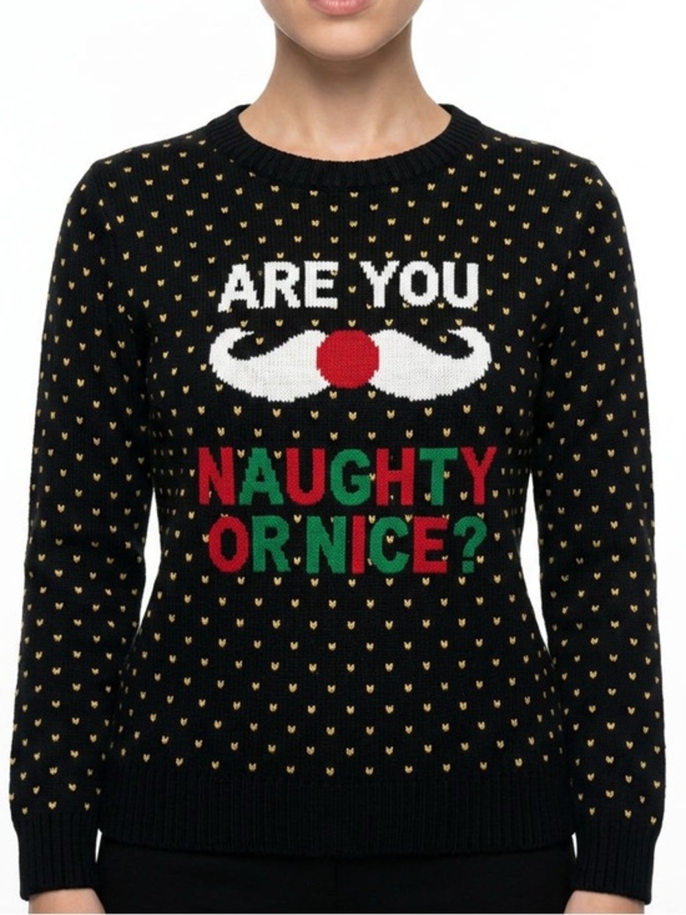 🎄|•MERRY CHRISTMAS| 'Are You Naughty Or Nice?' Fun ‘Ugly’ Holiday Sweater